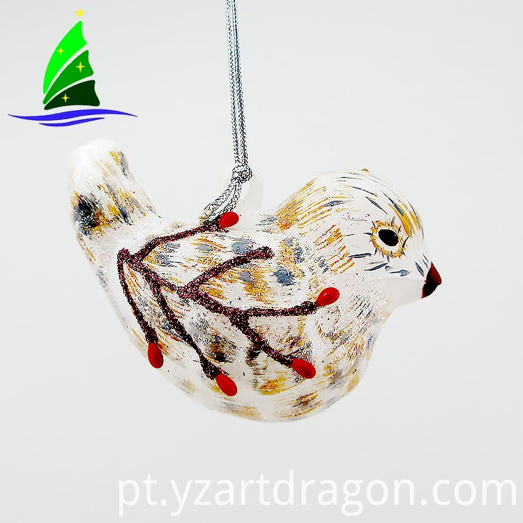 Enfeite de pássaro de natal Christmas bird ornament